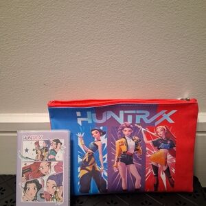 HUNTRIX Kpop Demon Hunters Inspired Cosmetic Bag And Mini Notebook Set